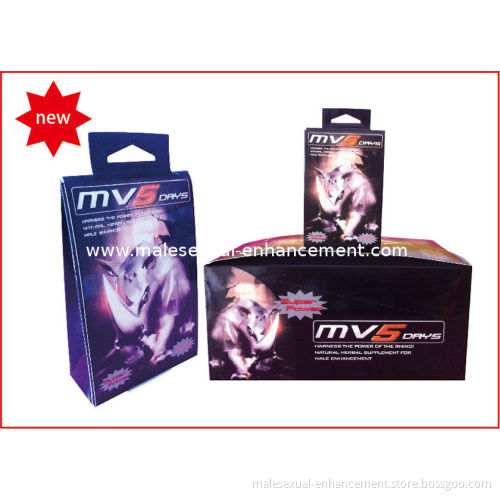 Male Enhancer Herbal Sex Pills, Mv-5 For Natural Male Enhancement With 24 Capsules Per Box